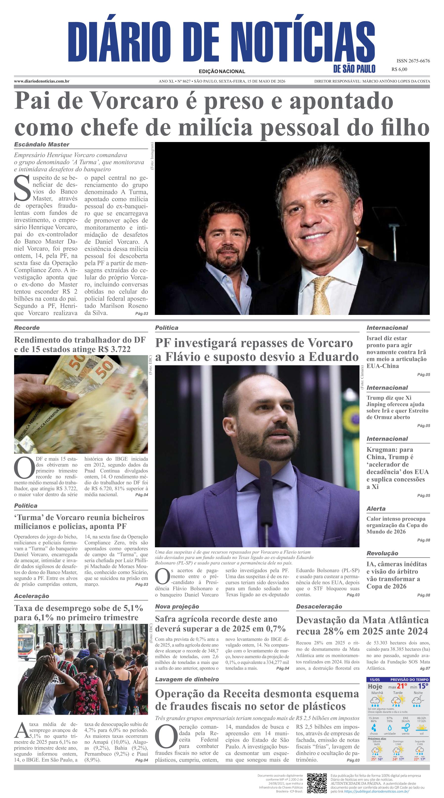 Capa do Jornal