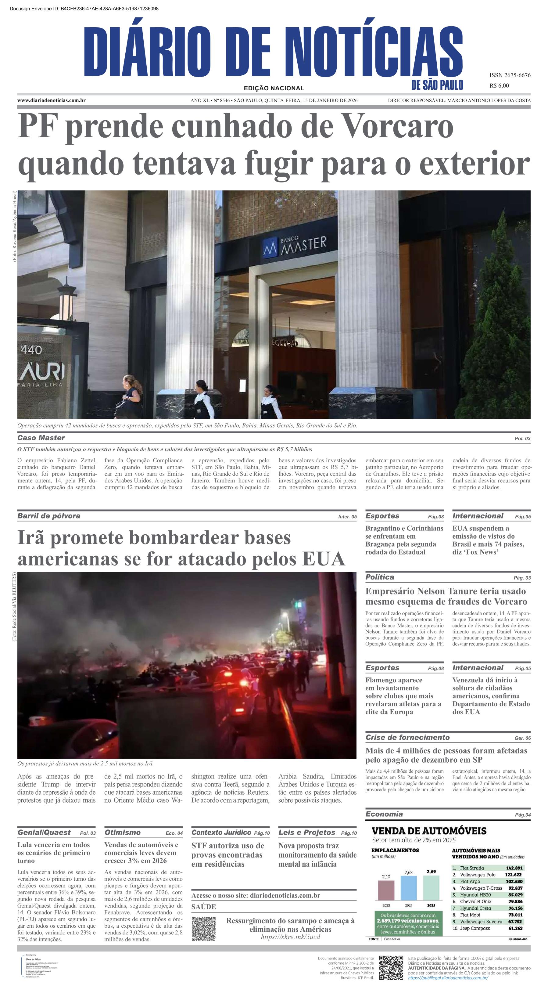 Capa do Jornal