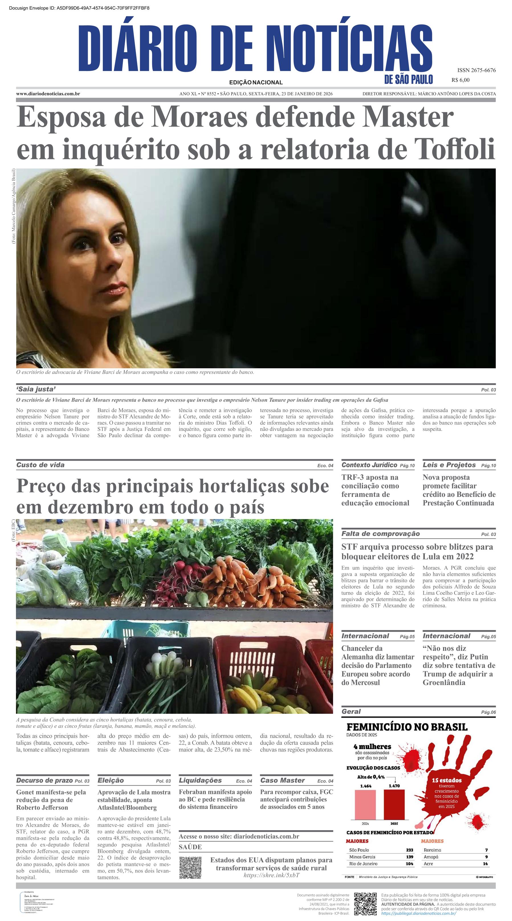 Capa do Jornal