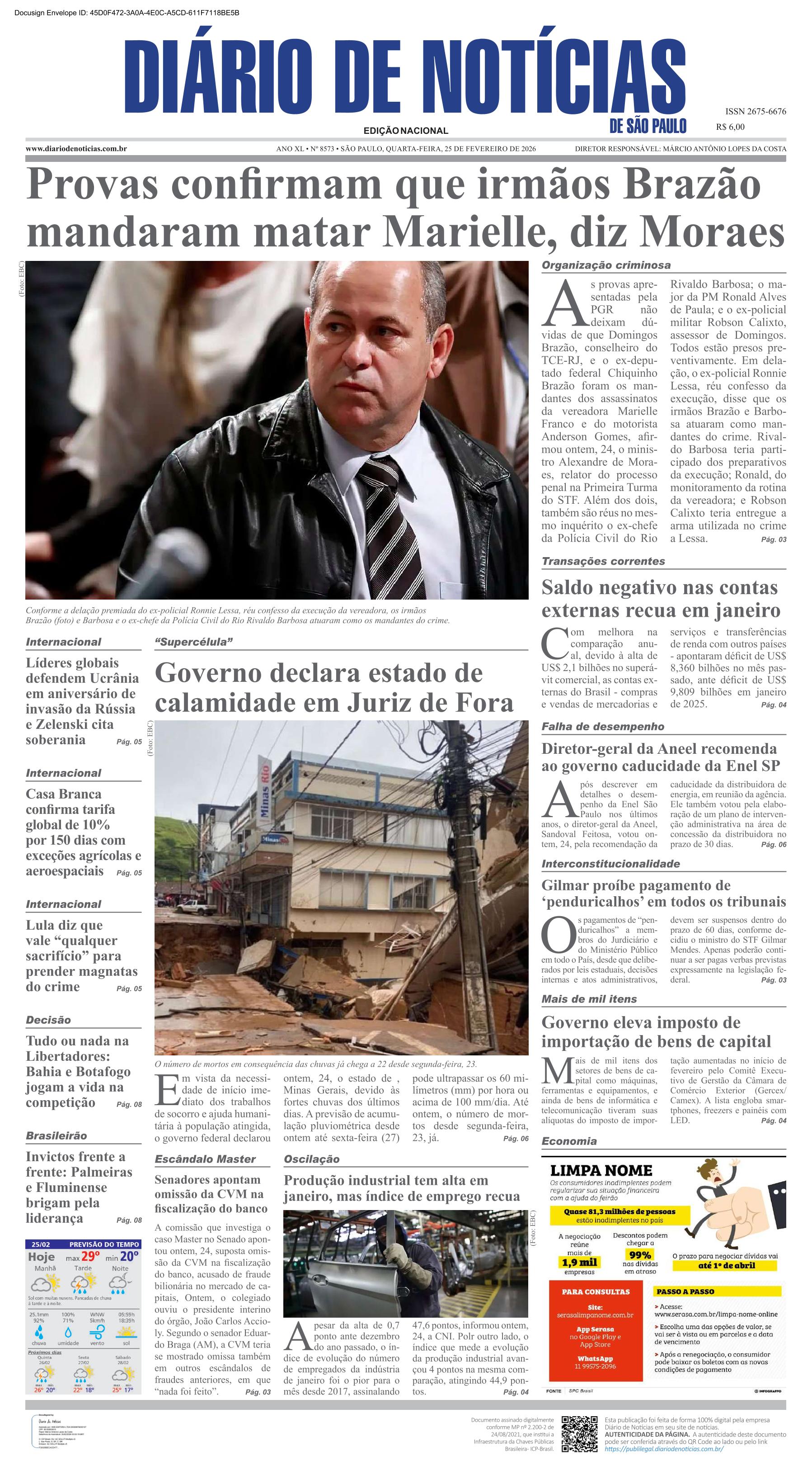 Capa do Jornal