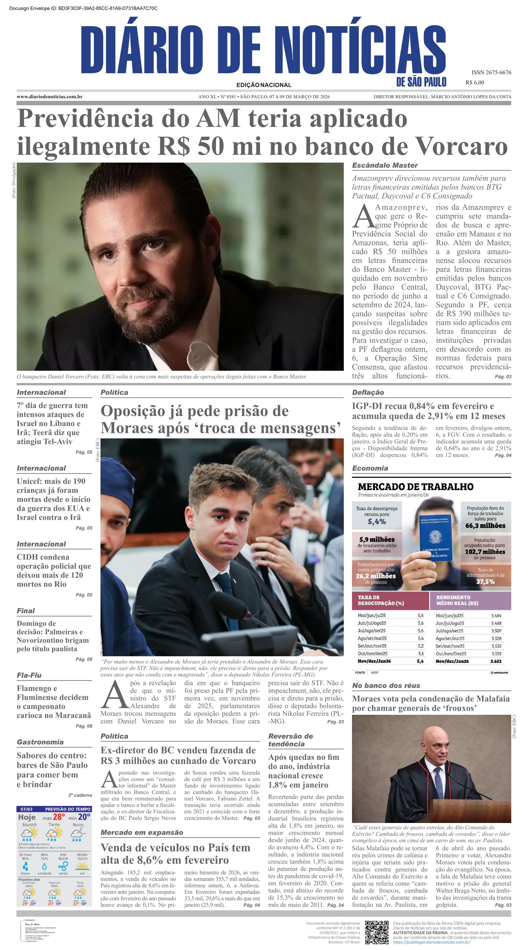 Capa do Jornal
