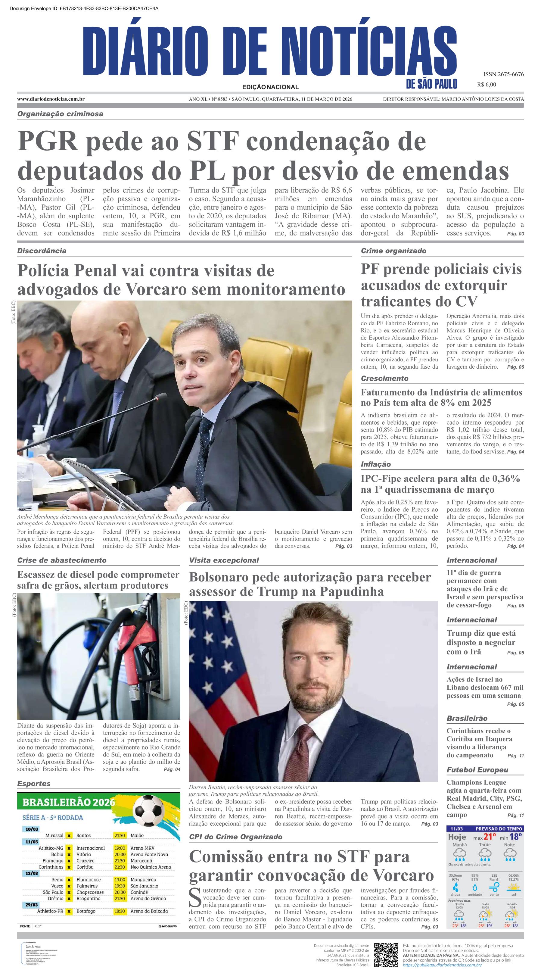 Capa do Jornal