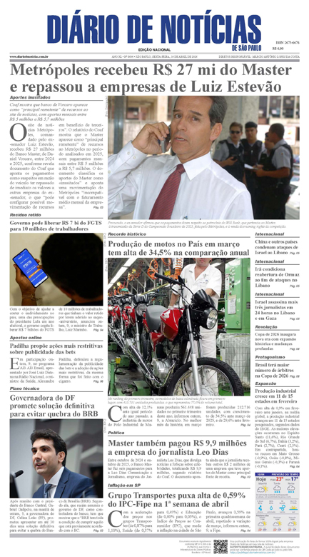 Capa do Jornal