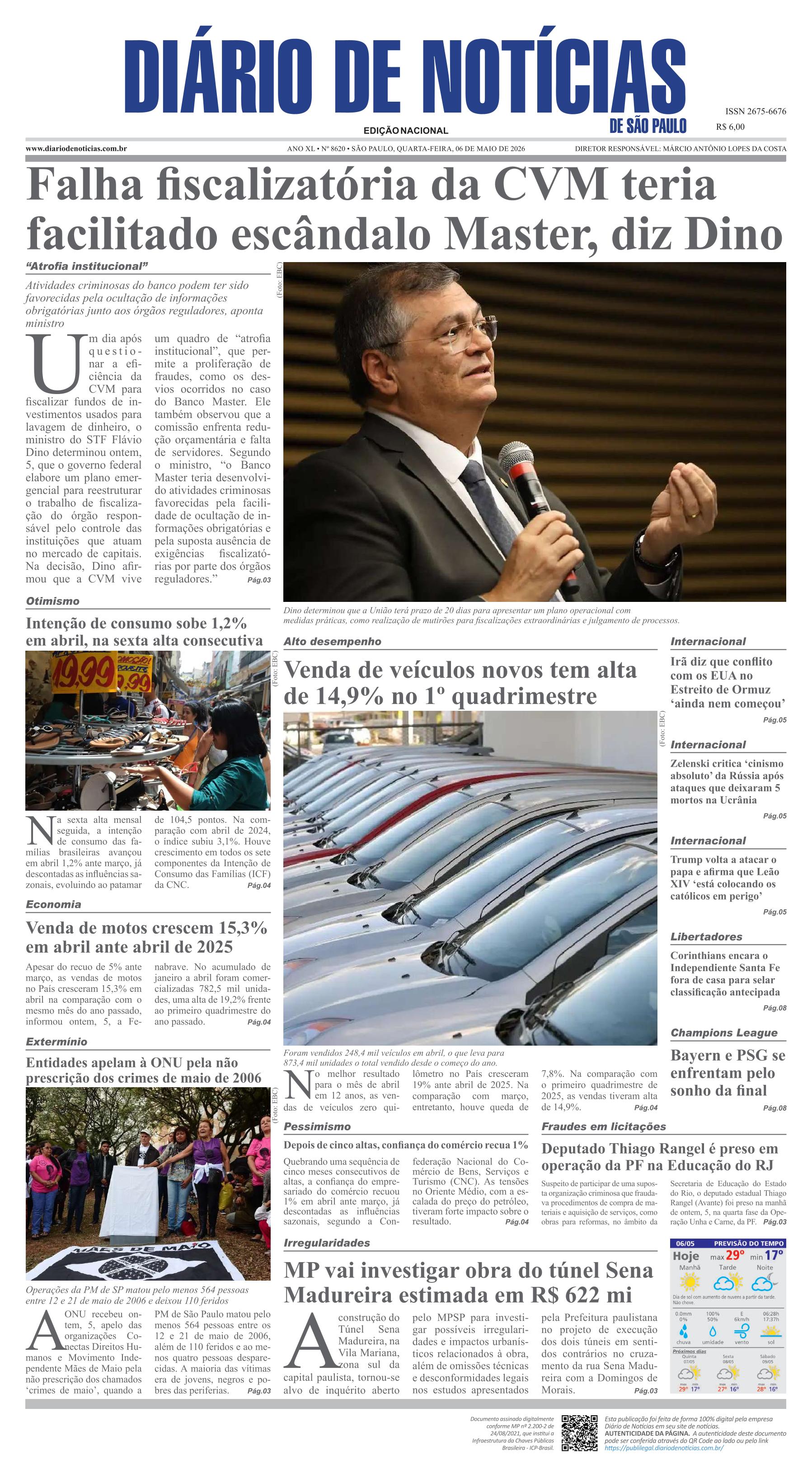 Capa do Jornal