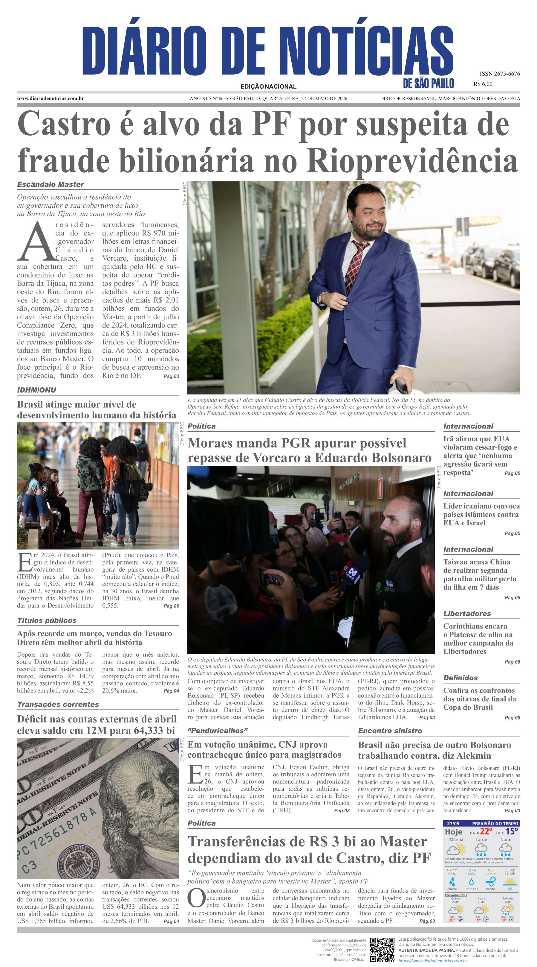 Capa do Jornal