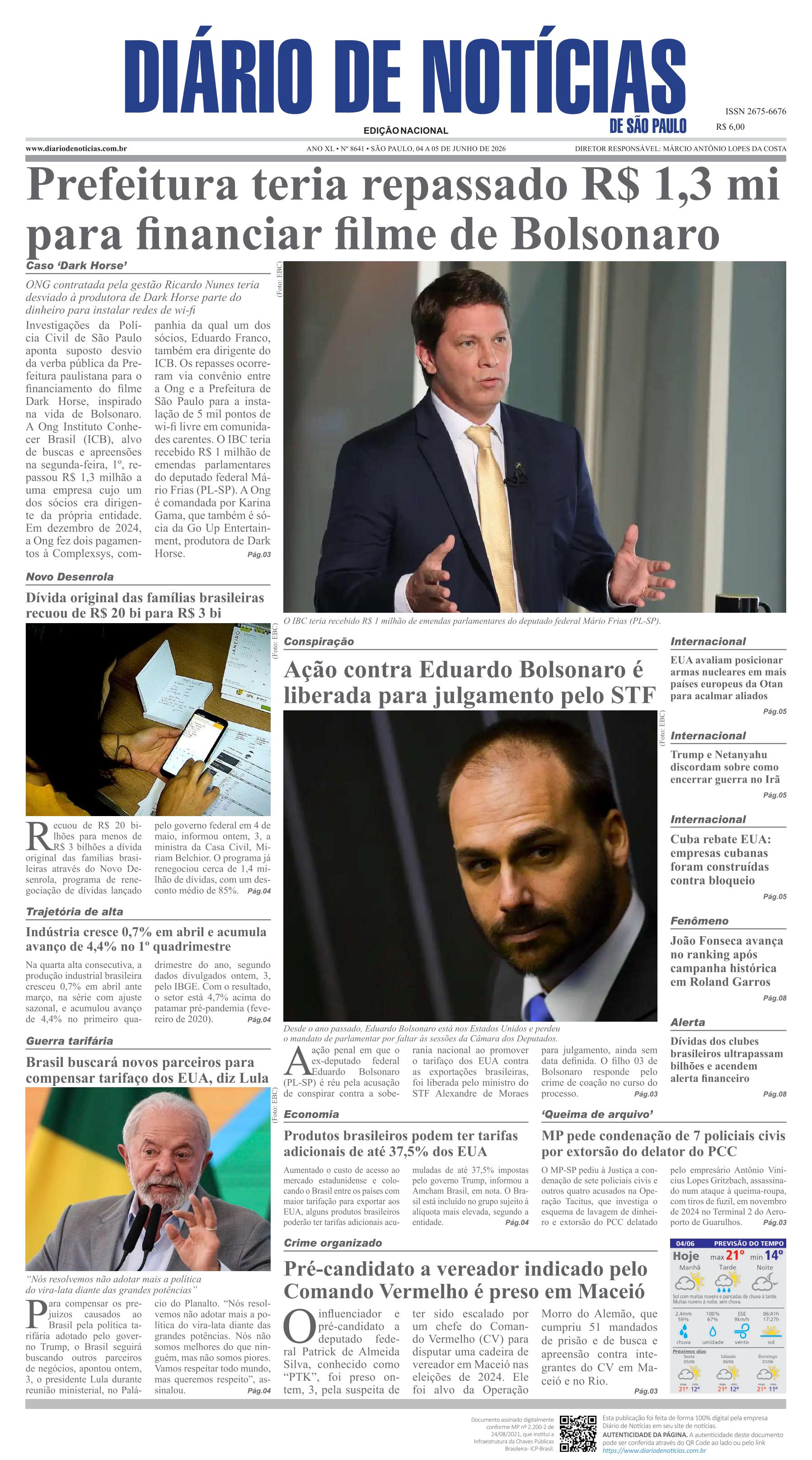 Capa do Jornal