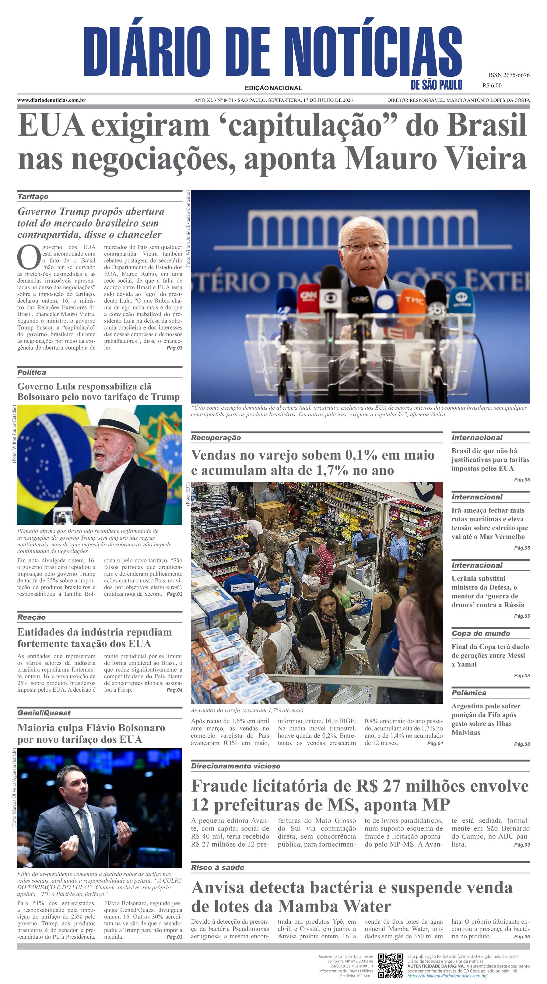 Capa do Jornal