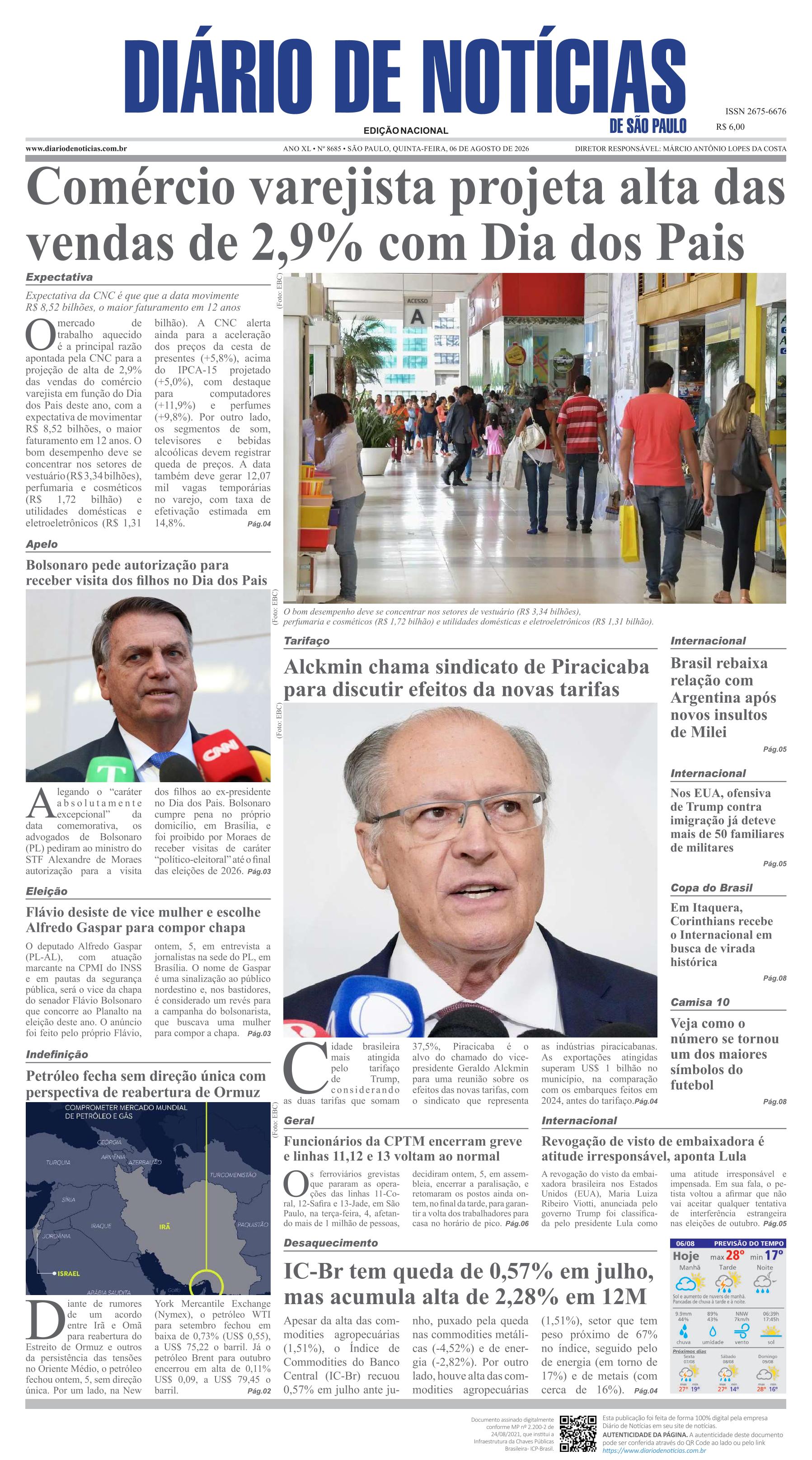 Capa do Jornal