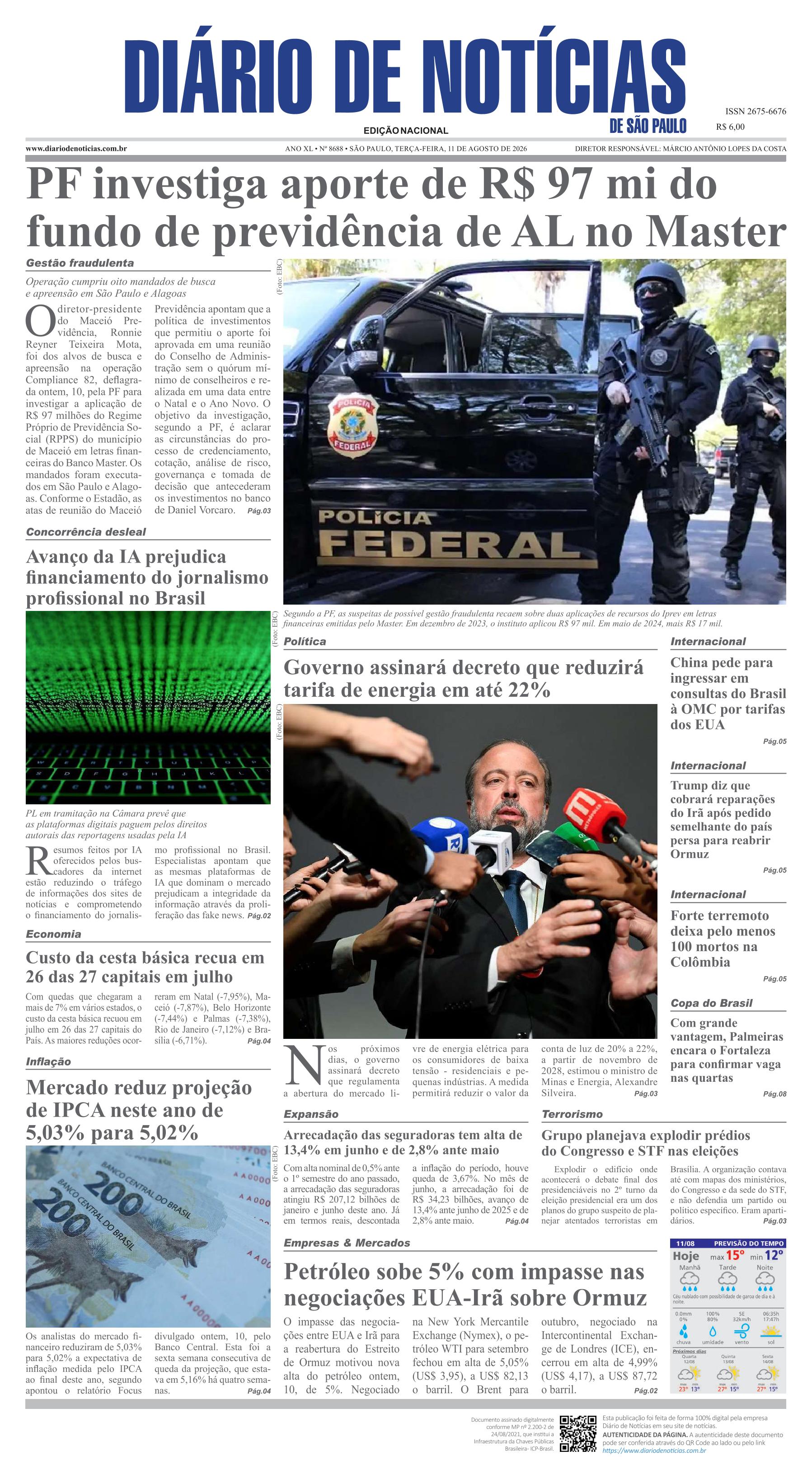 Capa do Jornal