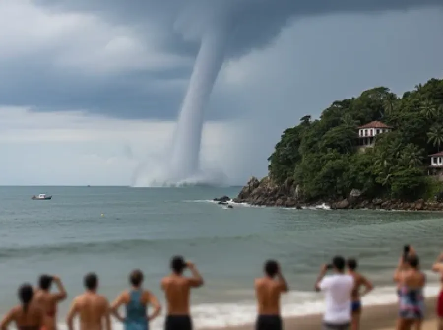 O que é tromba d'água: fenômeno assusta moradores e turistas de Paraty