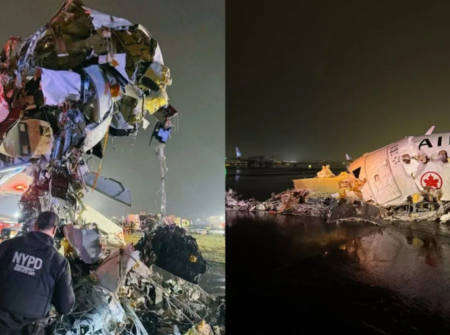 Duas pessoas morrem após avião colidir com veículo em aeroporto de Nova York