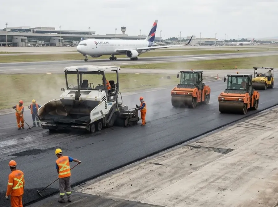 Pista de Cumbica fica em reforma até o fim de abril