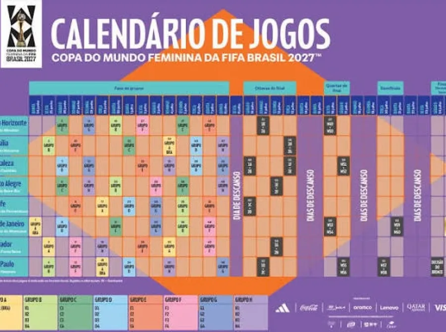 FIFA divulga calendário da Copa do Mundo Feminina 2027 — abertura e final no Maracanã