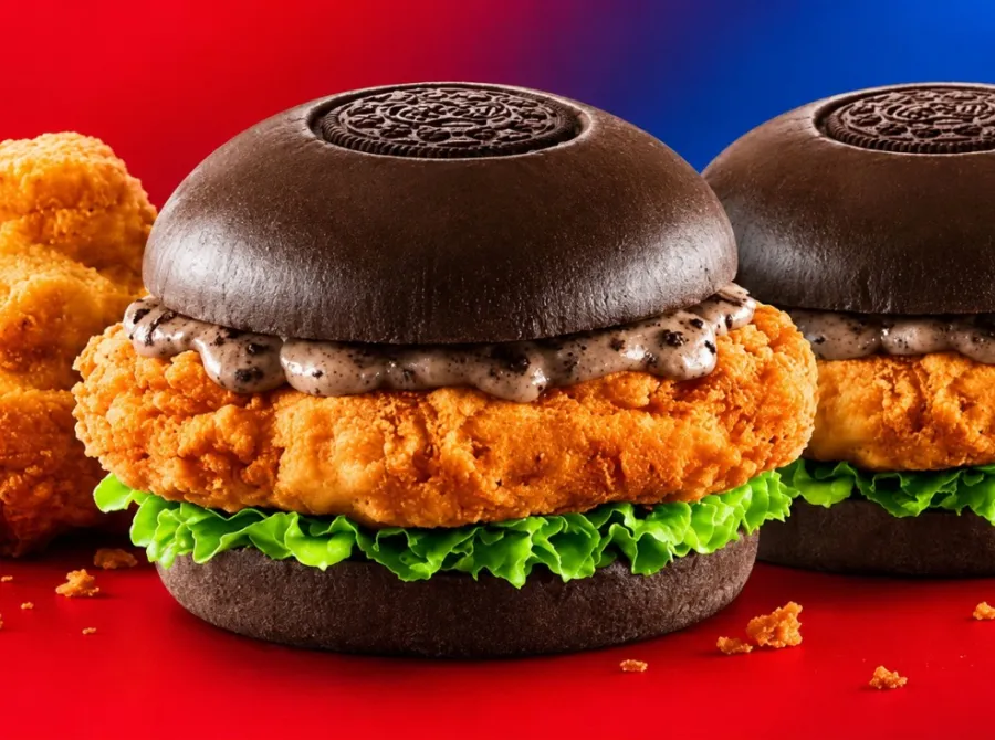 KFC mistura frango e Oreo em sanduíche que está chamando atenção na China