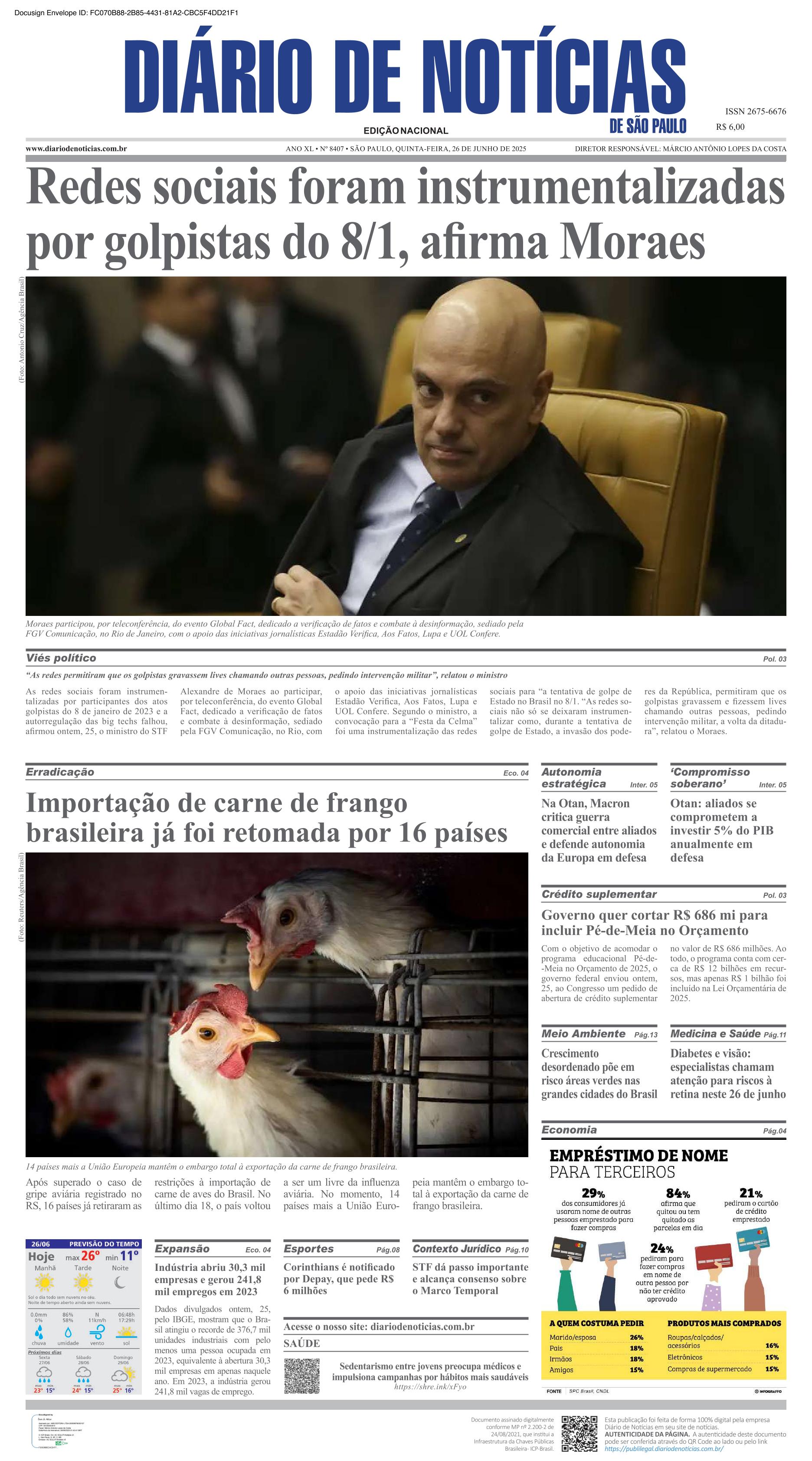 Capa do dia