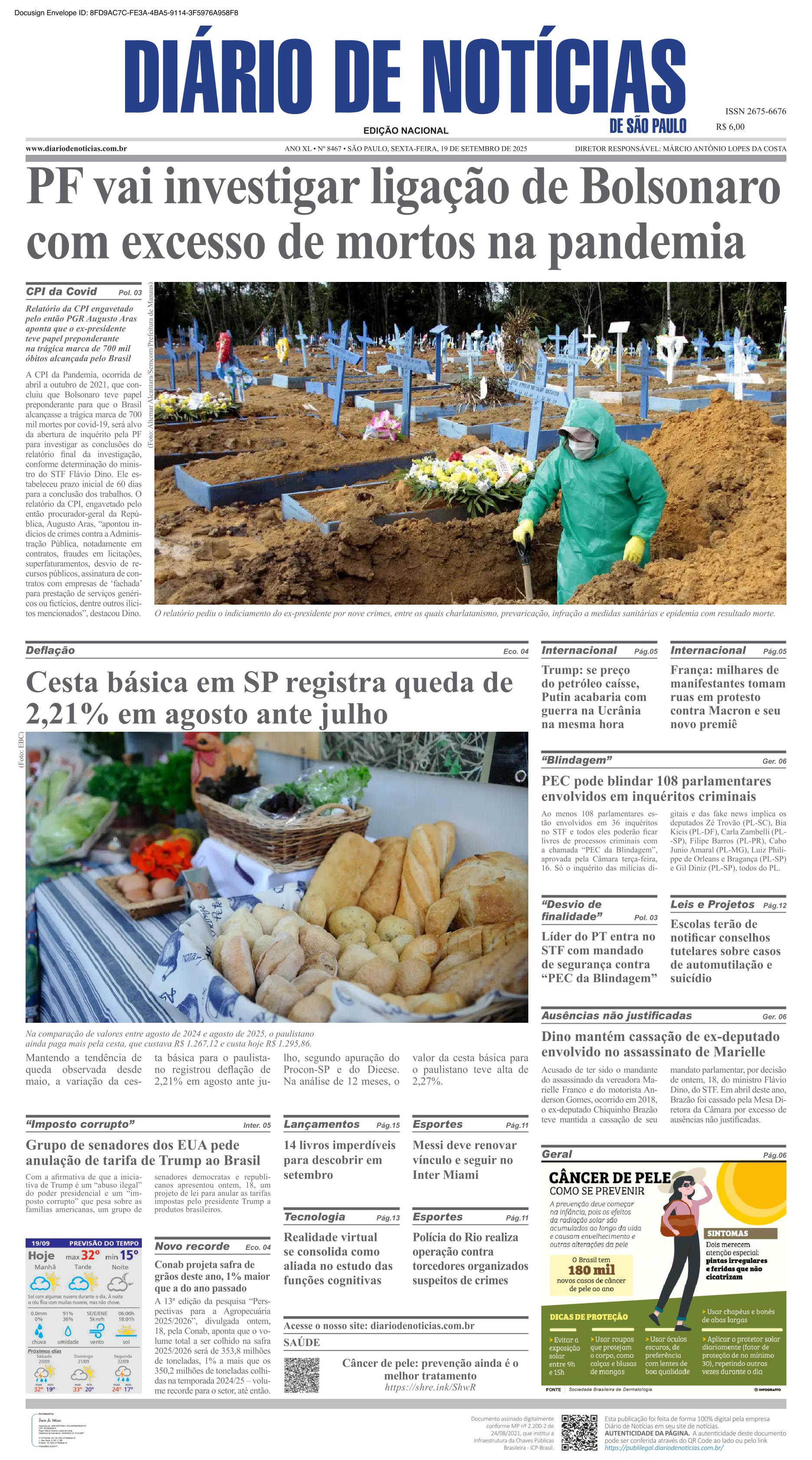 Capa do dia